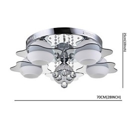 Designer Touch Decorative Remoter Control 5 Lights with Blue Redss Modern Ceiling Light Flush Mount