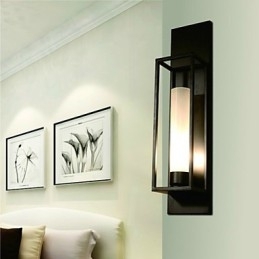 Designer Touch Decorative Wall Lights Wall Sconces Rustic Lodge Metal Dinning Room Bedroom Reading Room Metal+Glass