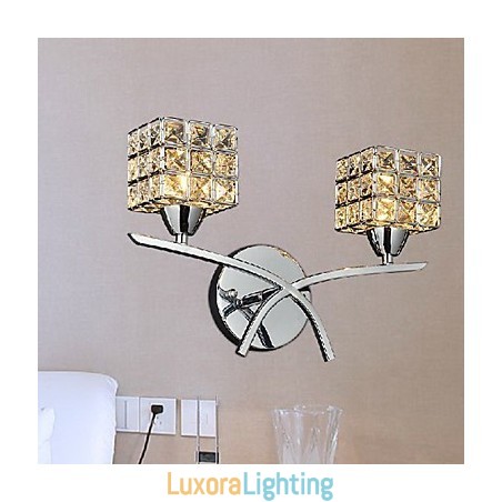 Designer Touch Decorative Modern Crystal Wall Light In 2 Lights
