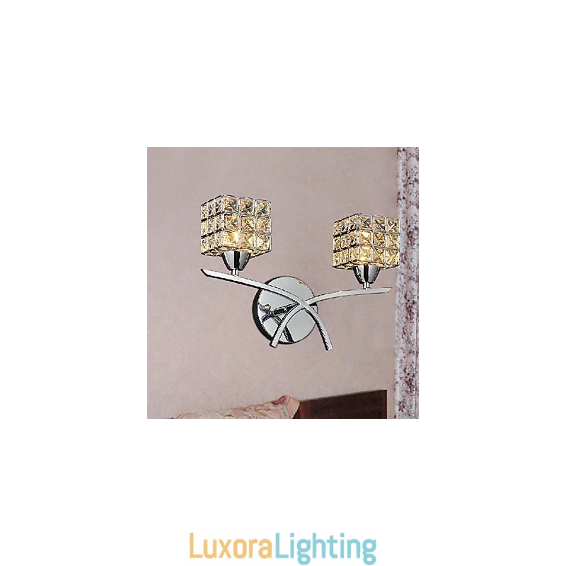 Designer Touch Decorative Modern Crystal Wall Light In 2 Lights