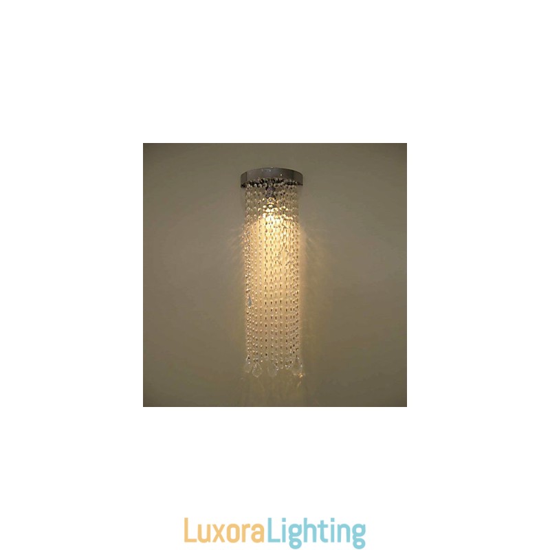 Designer Touch Decorative 50W MR16 Chrome Finish Wall Light with Crystal Chains