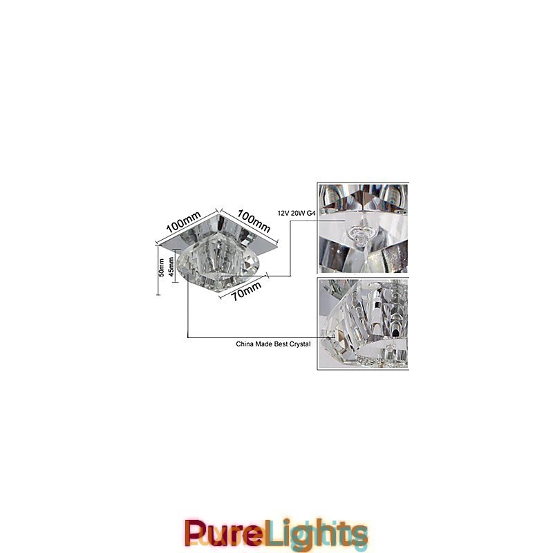 Designer Touch Decorative Modern Contemporary Crystal Mini Style Flush Mount