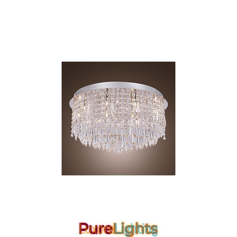 Designer Touch Decorative Modern Contemporary Crystal Chrome Flush Mount