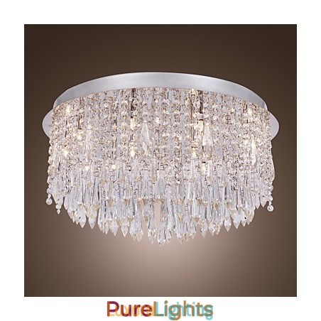 Designer Touch Decorative Modern Contemporary Crystal Chrome Flush Mount