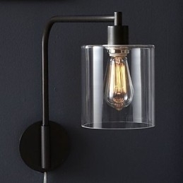 Designer Touch Decorative Modern Wall Light with Glass Drum Shade