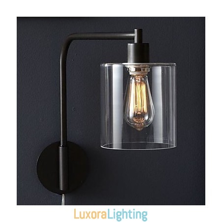 Designer Touch Decorative Modern Wall Light with Glass Drum Shade