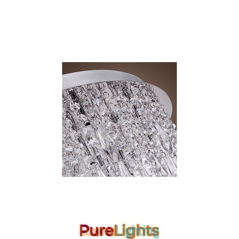Designer Touch Decorative Modern Contemporary Crystal Chrome Flush Mount