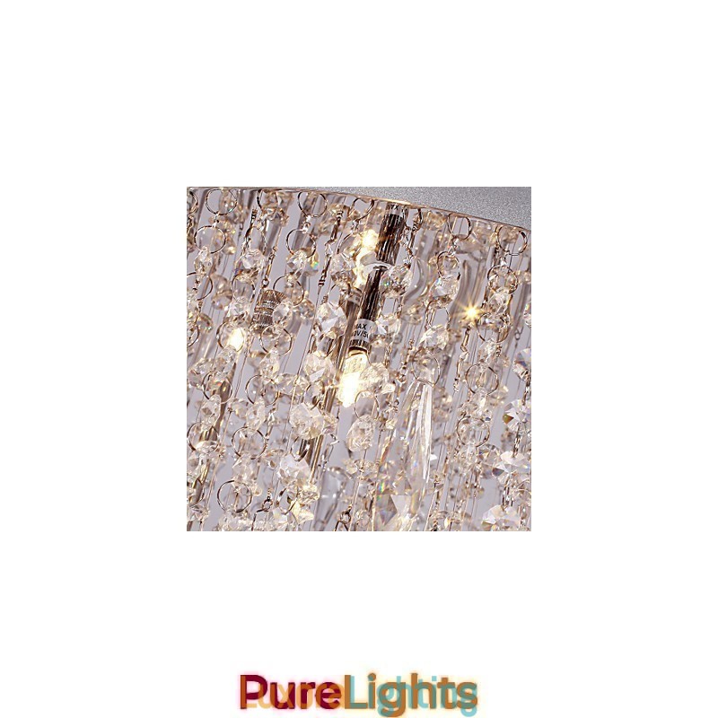 Designer Touch Decorative Modern Contemporary Crystal Chrome Flush Mount