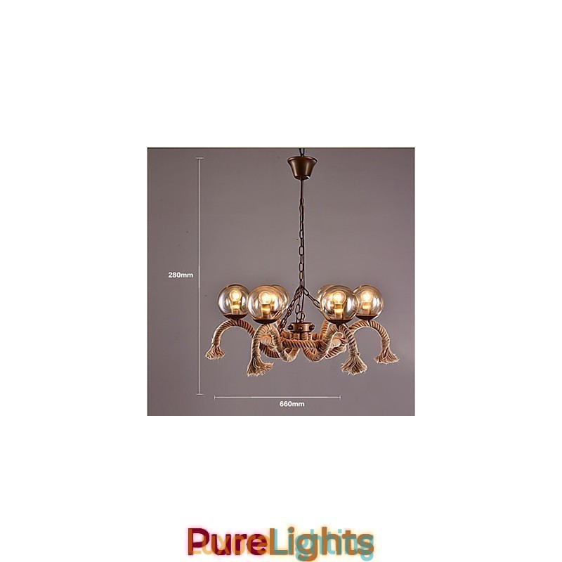 Designer Touch Decorative Chandelier Mini Style Vintage Metal