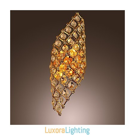 Designer Touch Decorative Artistic Crystal Wall Light with 2 Lights