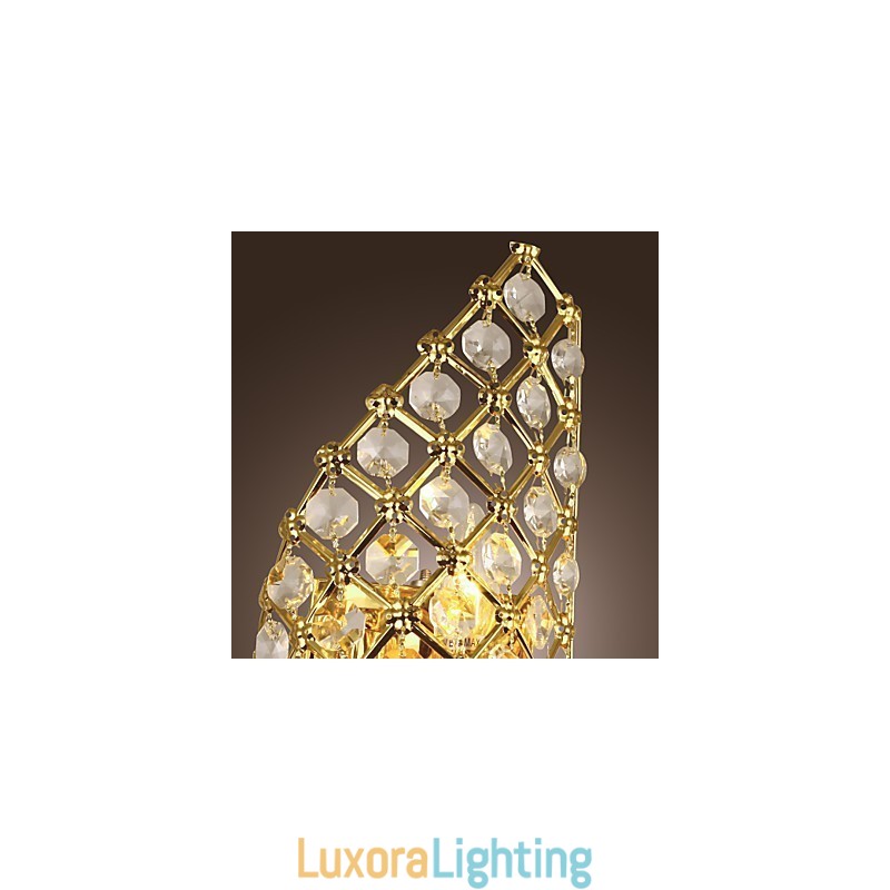 Designer Touch Decorative Artistic Crystal Wall Light with 2 Lights