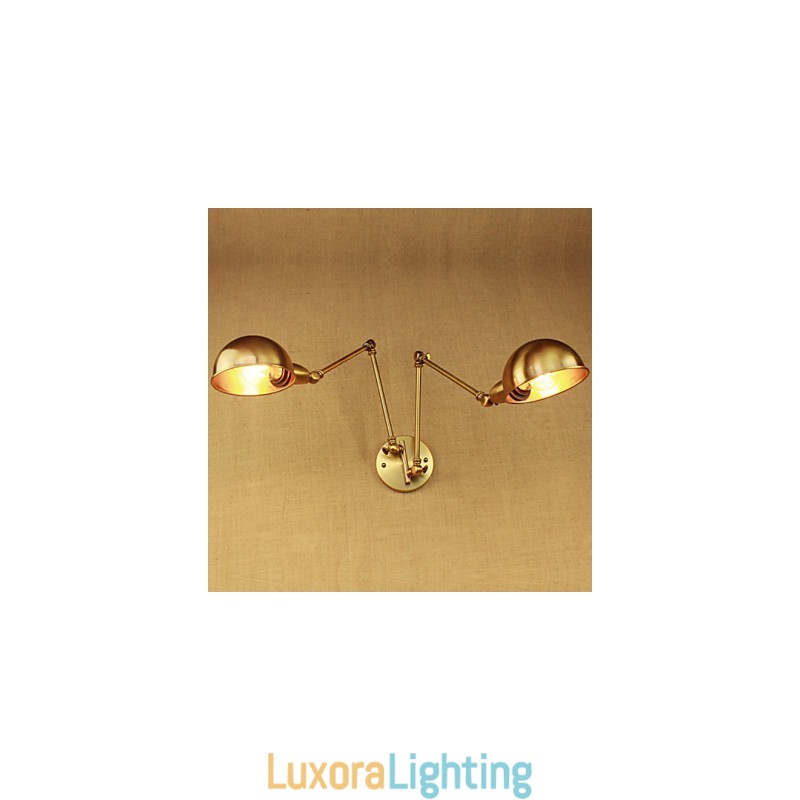 Designer Touch Decorative The New Bronze Nostalgic Modern Rural Countryside Aisle Living Room Warm Light Headed Long Arm Of Iron Wall