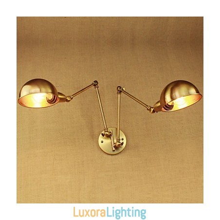 Designer Touch Decorative The New Bronze Nostalgic Modern Rural Countryside Aisle Living Room Warm Light Headed Long Arm Of Iron Wall