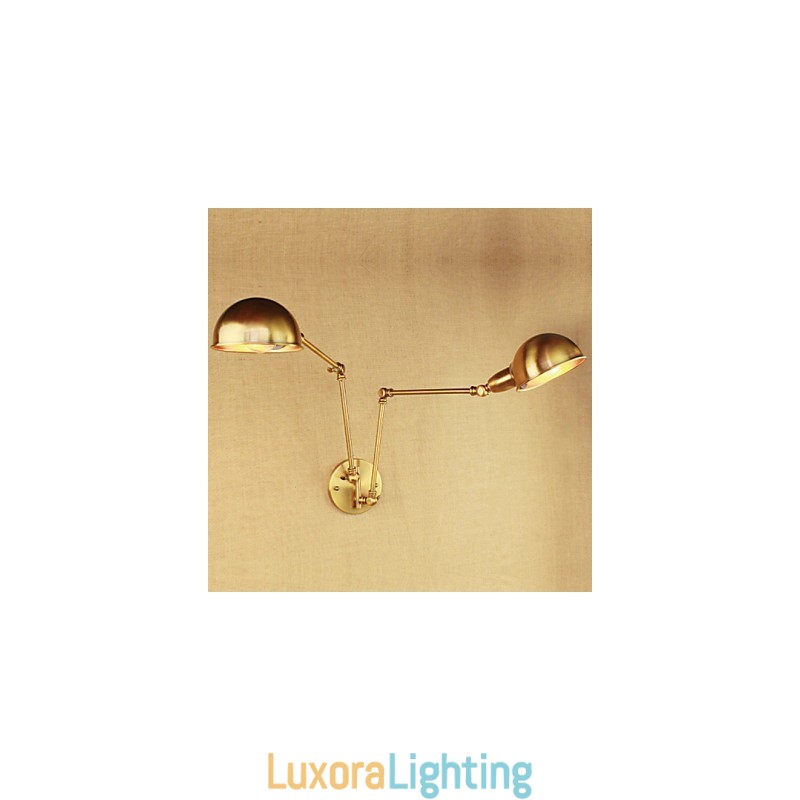 Designer Touch Decorative The New Bronze Nostalgic Modern Rural Countryside Aisle Living Room Warm Light Headed Long Arm Of Iron Wall