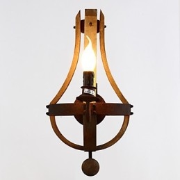 Designer Touch Decorative Mini Style Wall Sconces Rustic Lodge Wood Bamboo