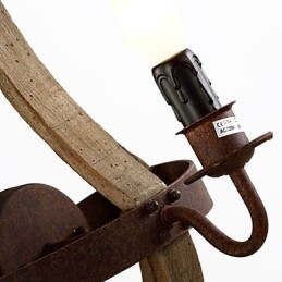 Designer Touch Decorative Mini Style Wall Sconces Rustic Lodge Wood Bamboo