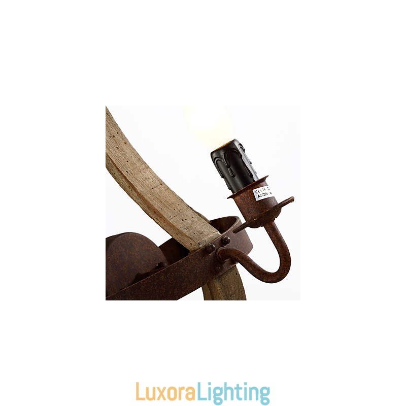 Designer Touch Decorative Mini Style Wall Sconces Rustic Lodge Wood Bamboo