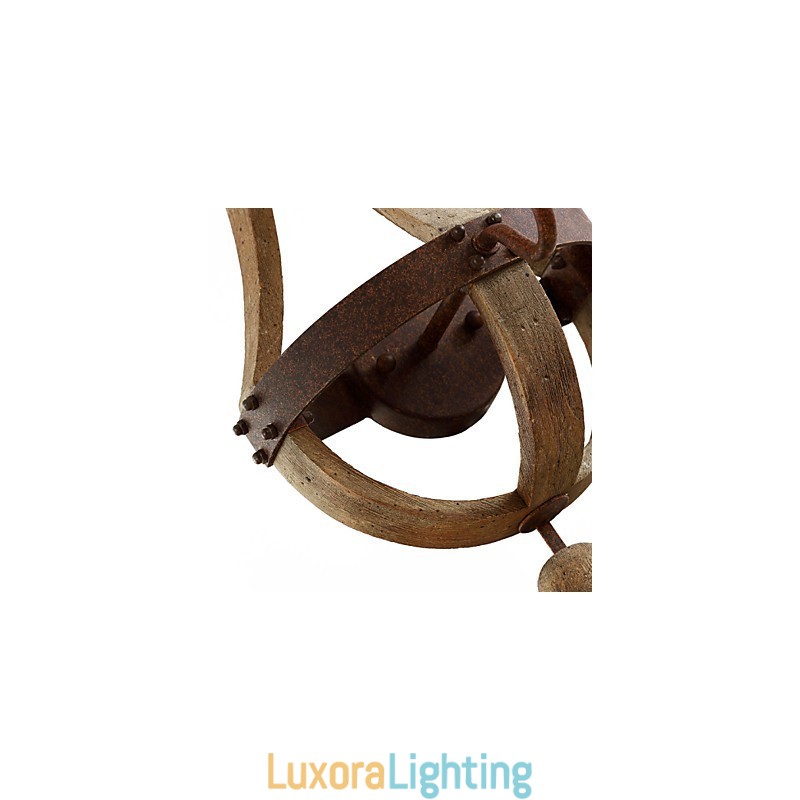 Designer Touch Decorative Mini Style Wall Sconces Rustic Lodge Wood Bamboo