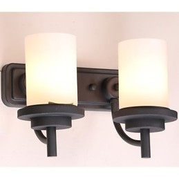 Designer Touch Decorative 2*Retro Iron Classic Style Wall light in Painting Processing with Frosted glass