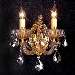 Designer Touch Decorative Elegant Crystal Wall Light with 2 Lights