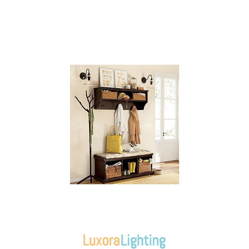 Designer Touch Decorative Nature Inspired Iron Wall Light with Transparent Glass Shade