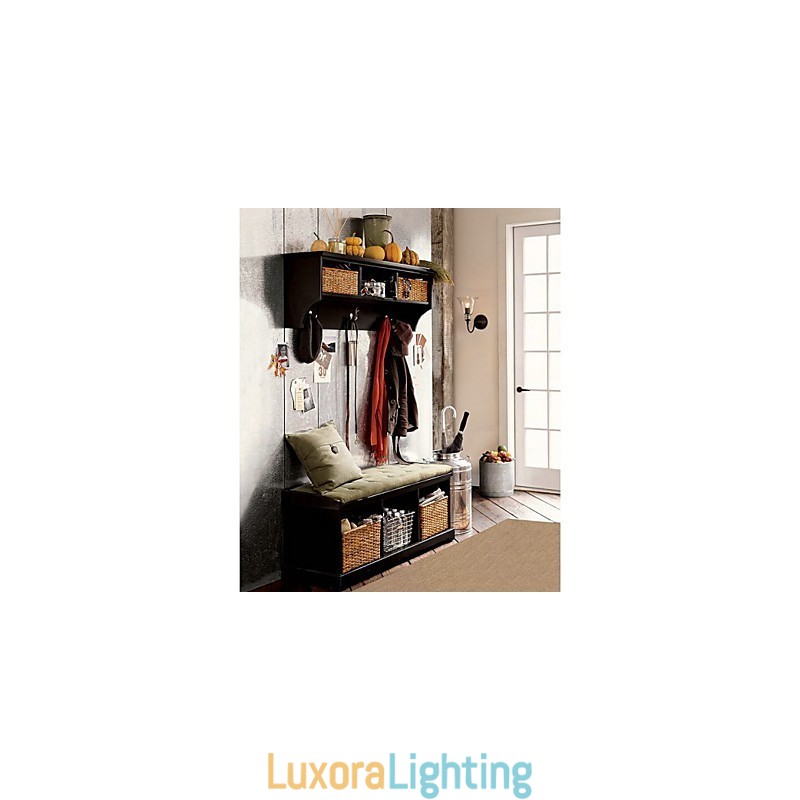 Designer Touch Decorative Nature Inspired Iron Wall Light with Transparent Glass Shade