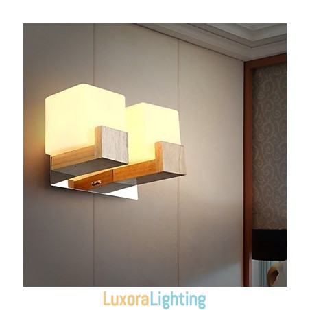 Designer Touch Decorative Wall Sconces Mini Style Modern Contemporary Wood Bamboo