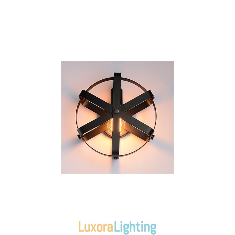 Designer Touch Decorative New Vintage Style Industrial Round Wall Sconce balcony Loft Entry Hallway Bedroom Wall Lamp