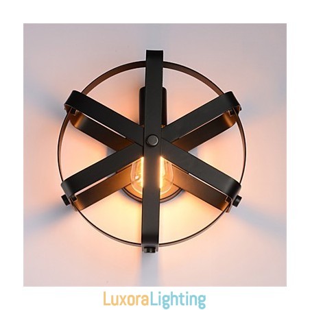 Designer Touch Decorative New Vintage Style Industrial Round Wall Sconce balcony Loft Entry Hallway Bedroom Wall Lamp