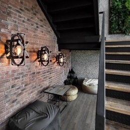 Designer Touch Decorative New Vintage Style Industrial Round Wall Sconce balcony Loft Entry Hallway Bedroom Wall Lamp