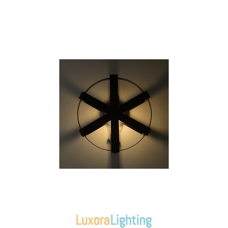 Designer Touch Decorative New Vintage Style Industrial Round Wall Sconce balcony Loft Entry Hallway Bedroom Wall Lamp