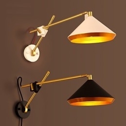Designer Touch Decorative Rural Industrial Wind Restoring Ancient Ways Wrought Iron Rocker Arm Folded Wall Lamp Lights