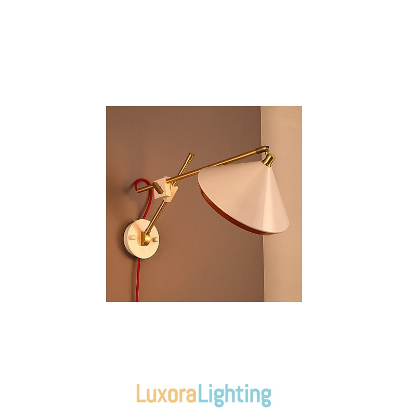 Designer Touch Decorative Rural Industrial Wind Restoring Ancient Ways Wrought Iron Rocker Arm Folded Wall Lamp Lights