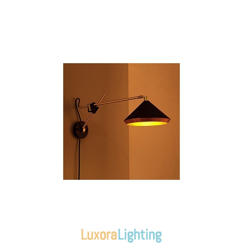 Designer Touch Decorative Rural Industrial Wind Restoring Ancient Ways Wrought Iron Rocker Arm Folded Wall Lamp Lights