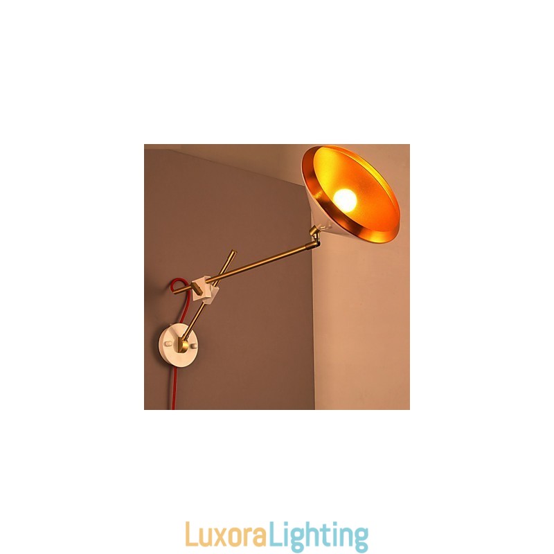 Designer Touch Decorative Rural Industrial Wind Restoring Ancient Ways Wrought Iron Rocker Arm Folded Wall Lamp Lights