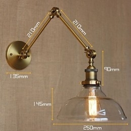 Designer Touch Decorative The LOFT Style Lamp Modern Glass Bronze Cafe Wall Lamp