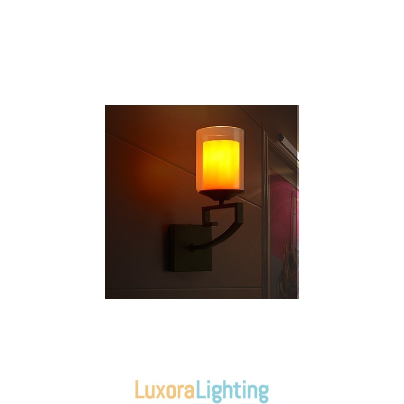 Designer Touch Decorative Retro Glass Simple Single Head Wall Lamp Light Wall Sconces Crystal Modern Contemporary Metal