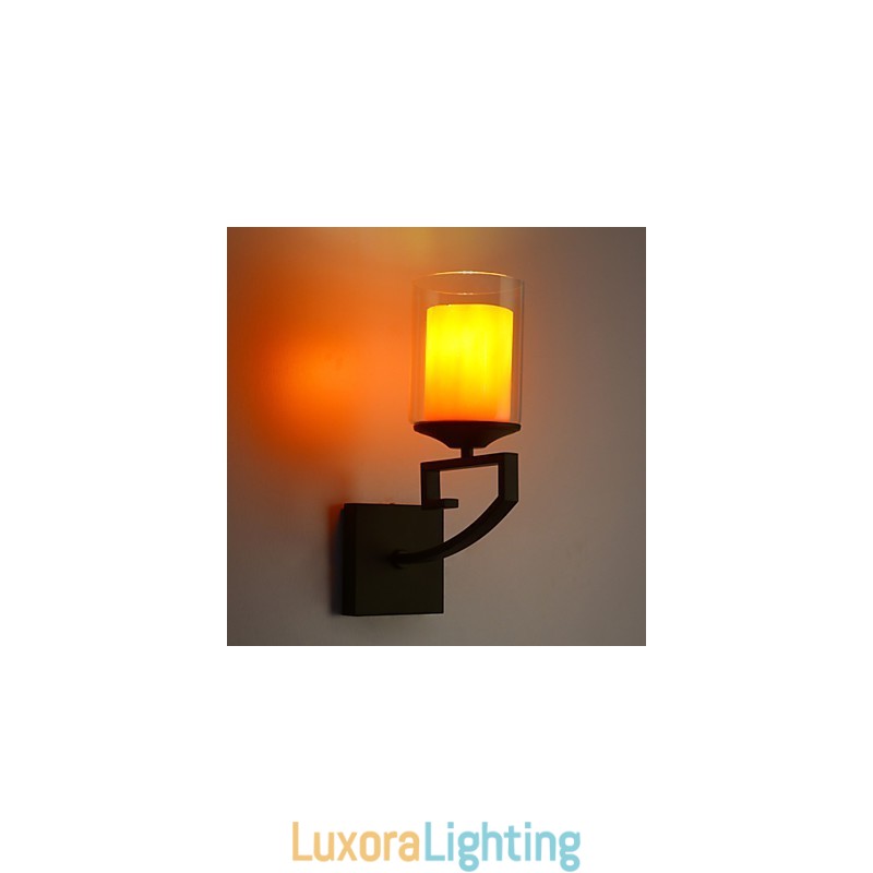 Designer Touch Decorative Retro Glass Simple Single Head Wall Lamp Light Wall Sconces Crystal Modern Contemporary Metal