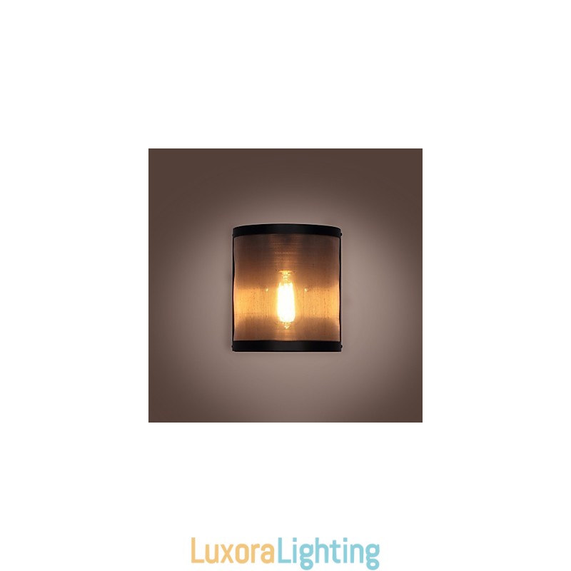 Designer Touch Decorative Vintage Style Simplicity steel Wire Mesh and Metal Wall Sconce Living Room Hallway Attic Garage Basement Wall Lamp