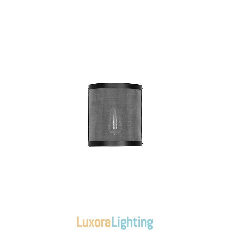 Designer Touch Decorative Vintage Style Simplicity steel Wire Mesh and Metal Wall Sconce Living Room Hallway Attic Garage Basement Wall Lamp