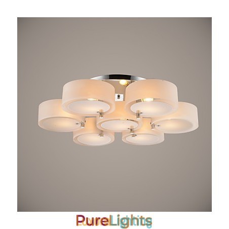Designer Touch Decorative Flush Mount Modern Contemporary 7 Lights Ceiling Light Metal