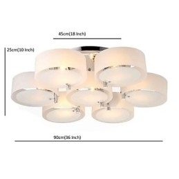 Designer Touch Decorative Flush Mount Modern Contemporary 7 Lights Ceiling Light Metal