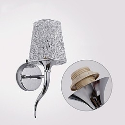 Designer Touch Decorative Silver Bedside Lamp Reading Wall Lamps Plumbing Trap Background Mirror Light