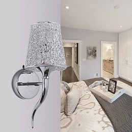 Designer Touch Decorative Silver Bedside Lamp Reading Wall Lamps Plumbing Trap Background Mirror Light