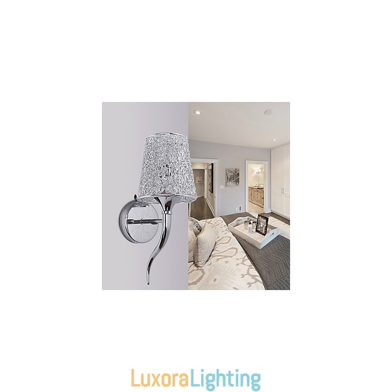 Designer Touch Decorative Silver Bedside Lamp Reading Wall Lamps Plumbing Trap Background Mirror Light