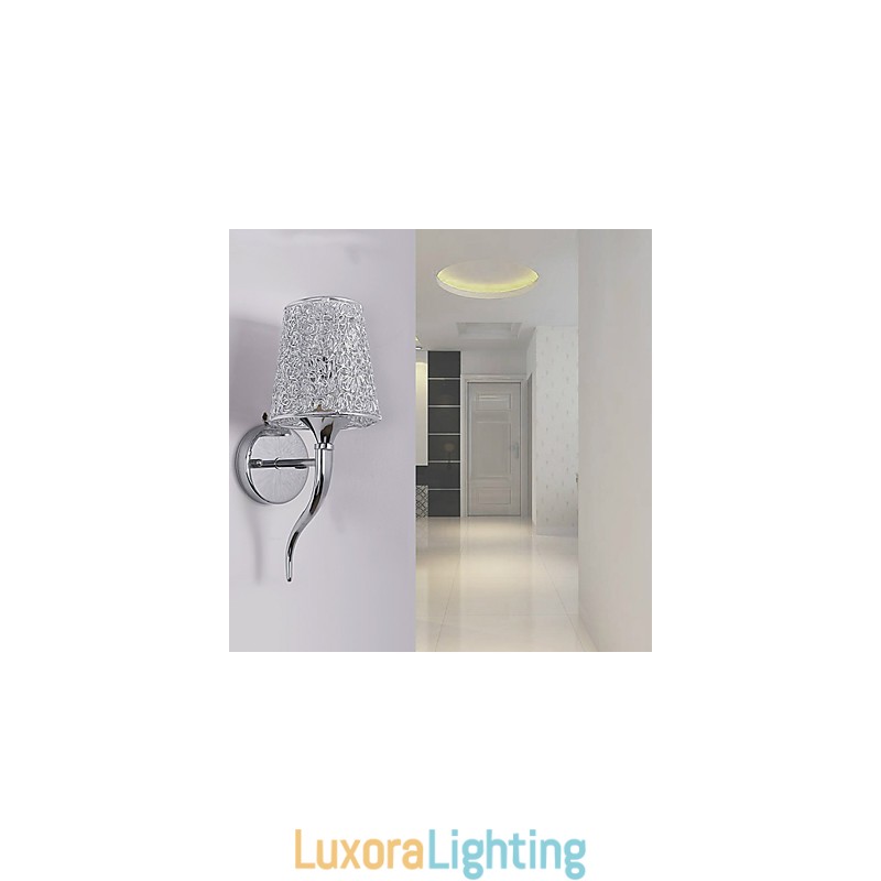 Designer Touch Decorative Silver Bedside Lamp Reading Wall Lamps Plumbing Trap Background Mirror Light