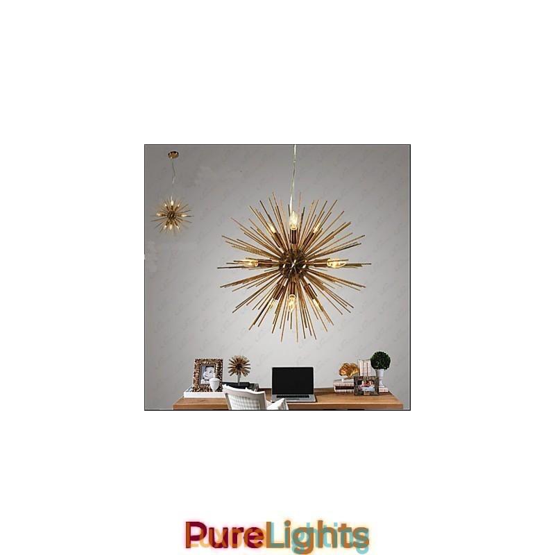 Designer Touch Decorative Retro Imitation Copper Creative line 10 Lights Chandelier