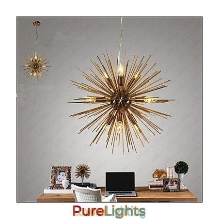 Designer Touch Decorative Retro Imitation Copper Creative line 10 Lights Chandelier