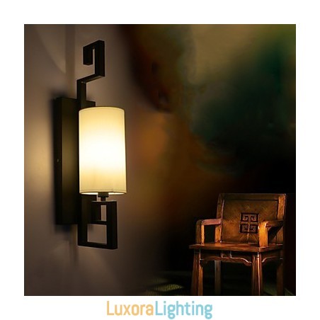 Designer Touch Decorative Modern American Style Antique Lamp Living Room Bedroom Hotel Rooms White Cloth Wall Lamp