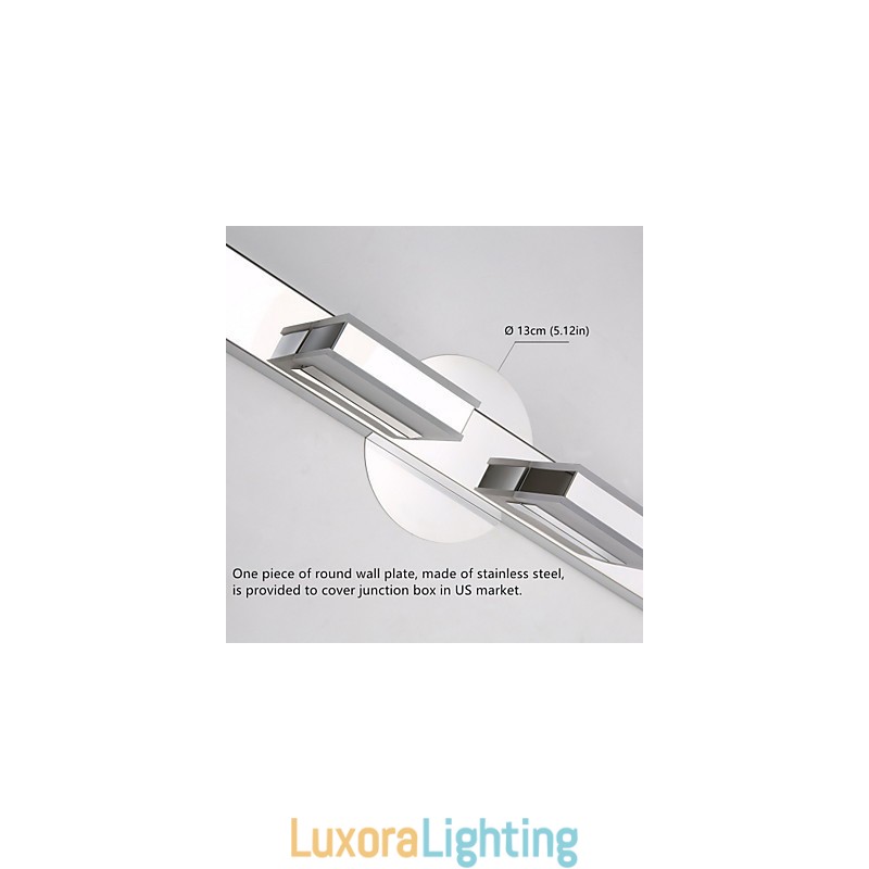 Designer Touch Decorative Square Mirror Lamp Stainless Steel And Acrylic